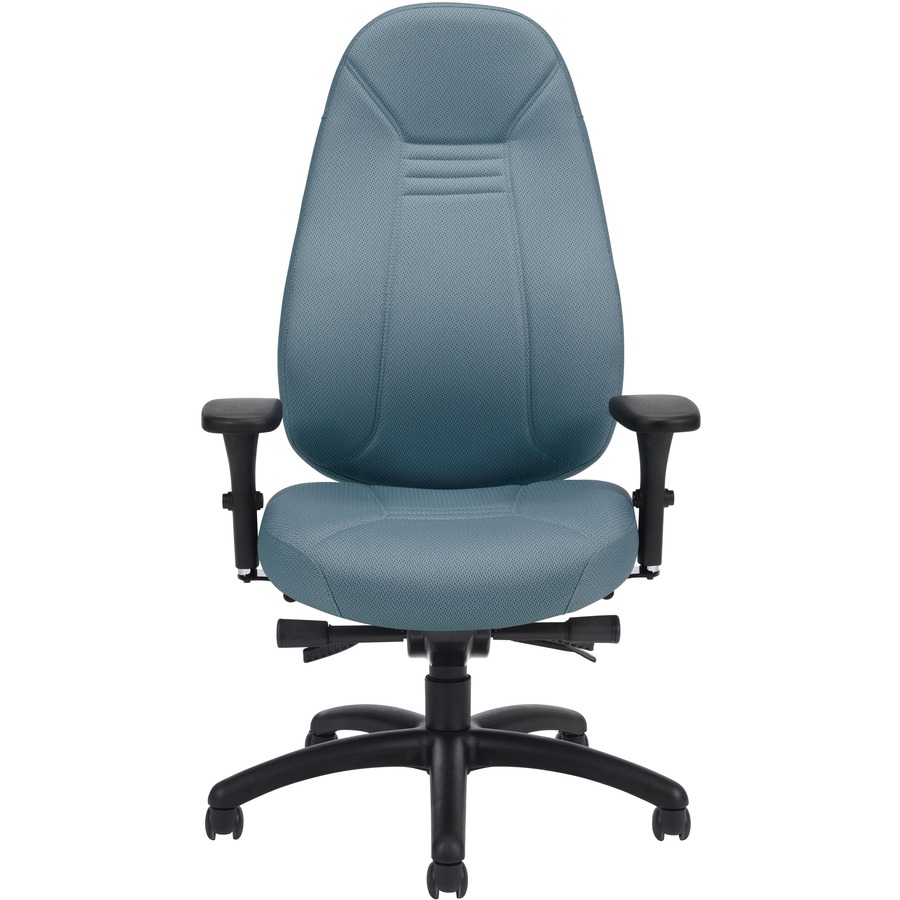Global OBUSforme Comfort High Back Multi-Tilter Chair - High Back - Shadow - Terrace Fabric - Armrest - 1 Each -  - GLB12400TC62