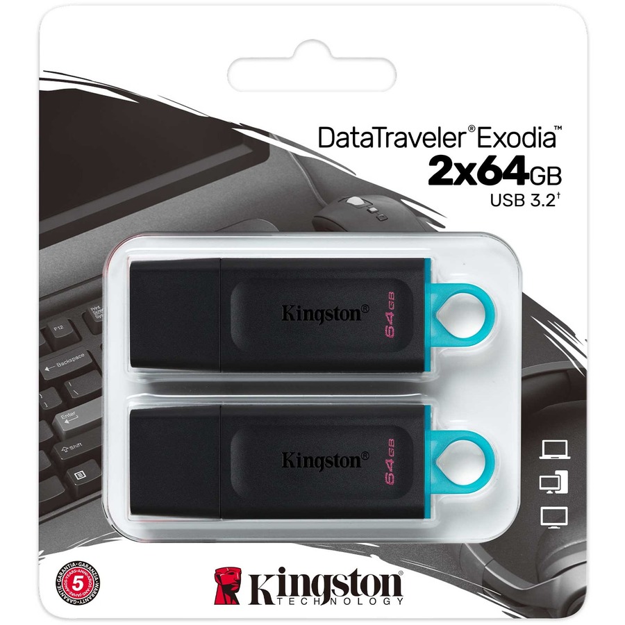 Kingston DataTraveler Exodia 64GB USB 3.2 (Gen 1) Flash Drive
