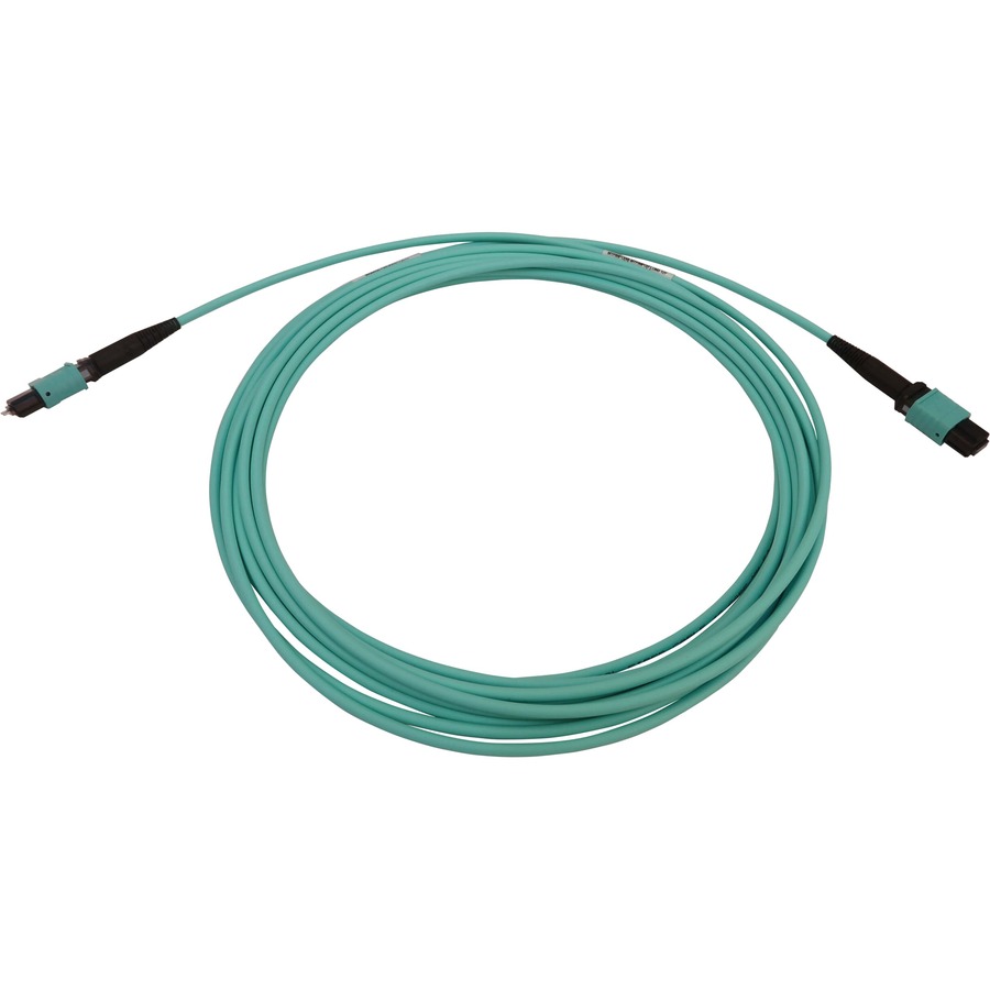 Tripp Lite N842B-05M-12-MF Fiber Optic Network Cable - 16.4 ft Fiber Optic Network Cable for Network Device, Patch Panel, Switch - First End: 1 x MTP/MPO Network - Male - Second End: 1 x MTP/MPO Network - Female - 400 Gbit/s - LSZH, OFNR - 50/125 &micro;m