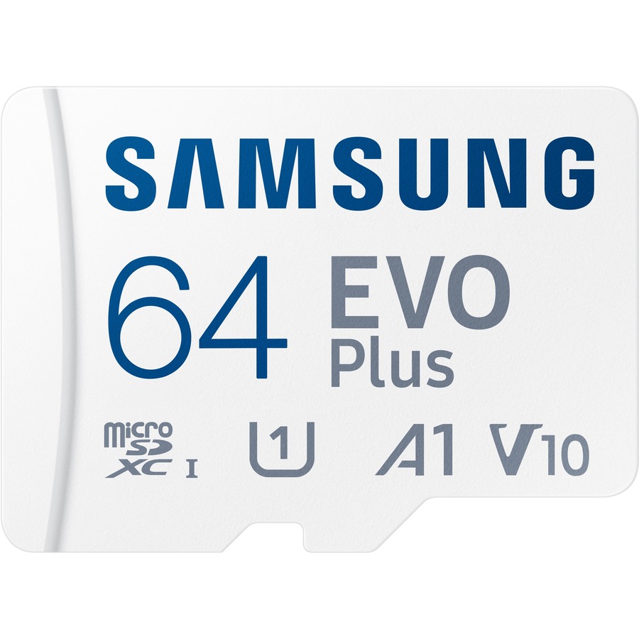 Samsung EVO Plus 64 GB Class 10/UHS-I (U3) V10 microSDXC - 1 Pack - 130 MB/s Read - 10 Year Warranty