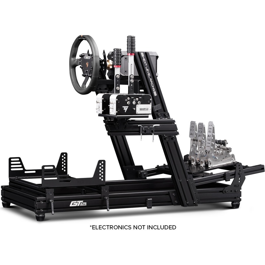 Next Level Racing GTElite Racing Simulator Cockpit- Wheel Plate Edition - Carbon, Steel