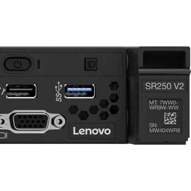 Lenovo ThinkSystem SR250 V2 7D7QA021NA 1U Rack Server - 1 x Intel Xeon E-2336 2.90 GHz - 16 GB RAM - Serial ATA Controller