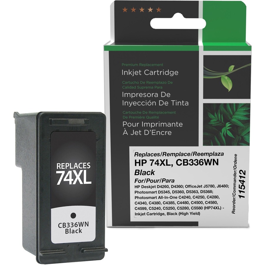 Clover Technologies Remanufactured Ink Cartridge - Alternative for HP 74XL - Black - Inkjet - High Yield - 750 Pages - 1 Each - Ink Cartridges & Printheads - CIG115412