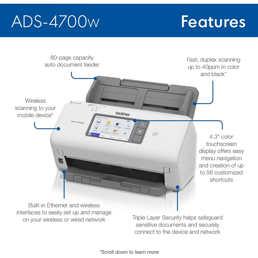 Brother Professional Desktop Scanner ADS-4700W