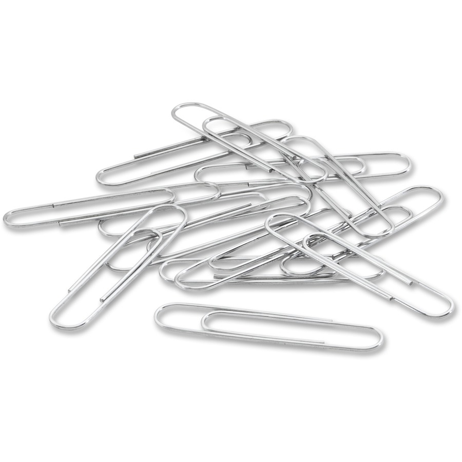 Acco Economy Jumbo Smooth Paper Clips - Jumbo - No. 1 - 20 Sheet Capacity - Galvanized, Corrosion Resistant - Silver - Metal, Zinc Plated - Paper Clips - ACC72580