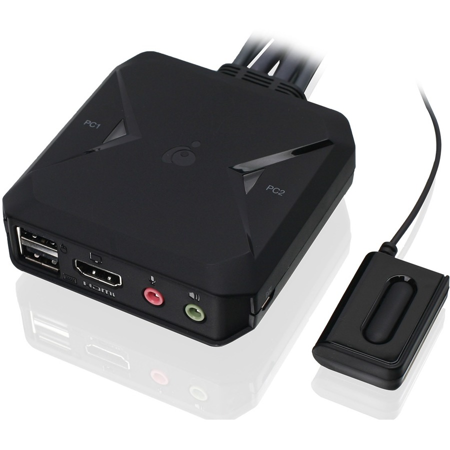 IOGEAR 2-Port 4K KVM Switch with HDMI, USB and Audio Connections