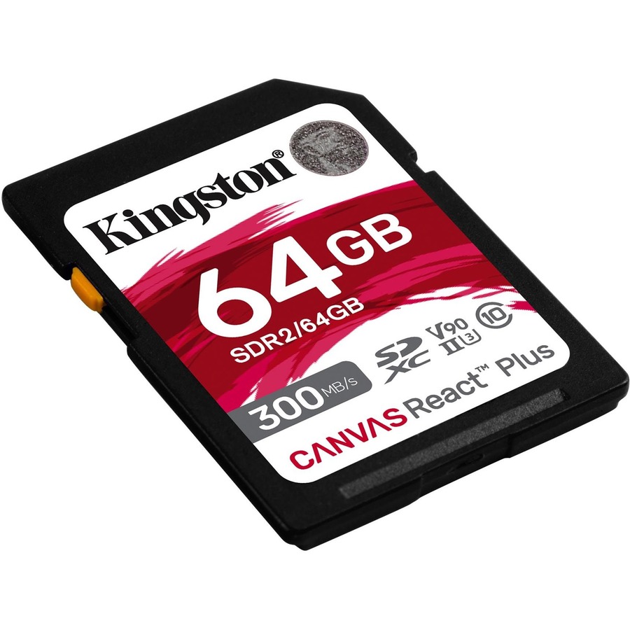 Kingston Canvas React Plus SDR2 64 GB Class 10/UHS-II (U3) V90 SDXC