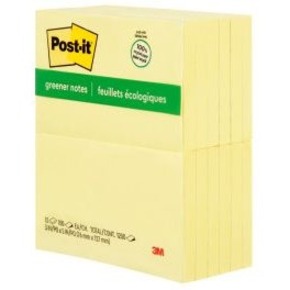 Feuillets autoadh&eacute;sifs Post-it&reg; recycl&eacute;s - Post-it&reg;