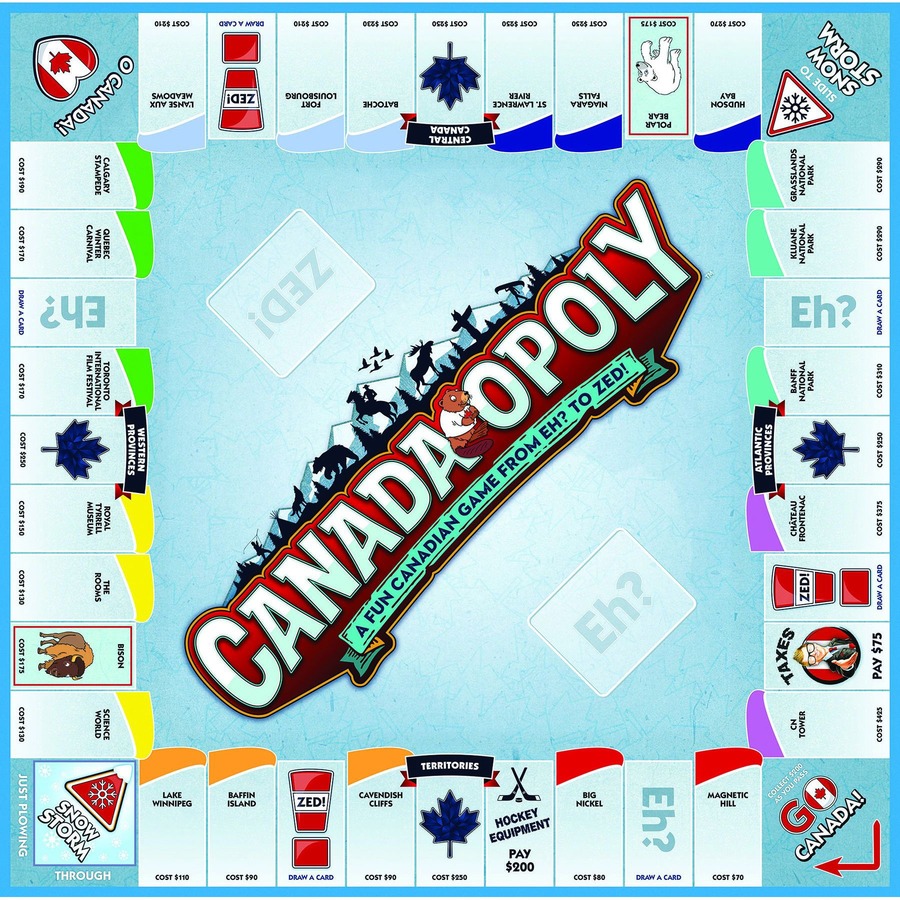 Late for the Sky Canada-opoly Game - Trading - 2 to 6 Players Box - Games - OUTL939