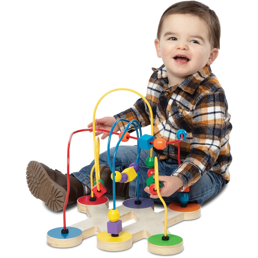 Melissa & Doug Bead Maze - Skill Learning: Shape, Fine Motor - 1 Year & Up - Infant & Toddler Toys - LCI12281