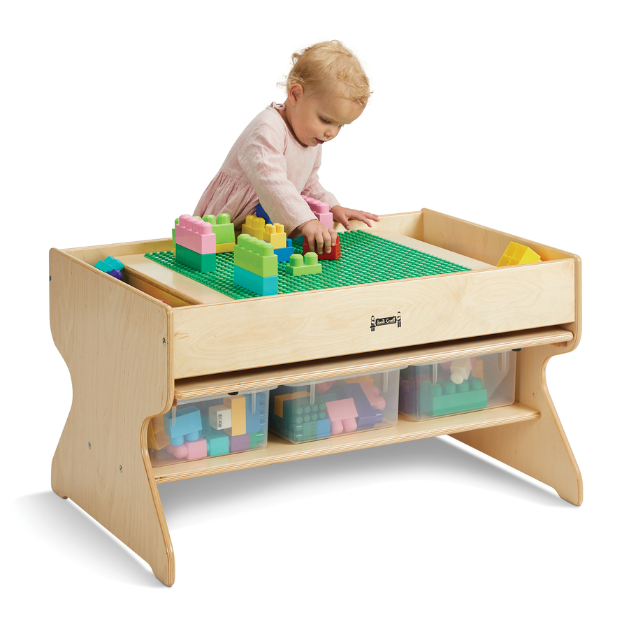 Deluxe Building Table Preschool Brick Compatible - Play Tables - JNT5727JC
