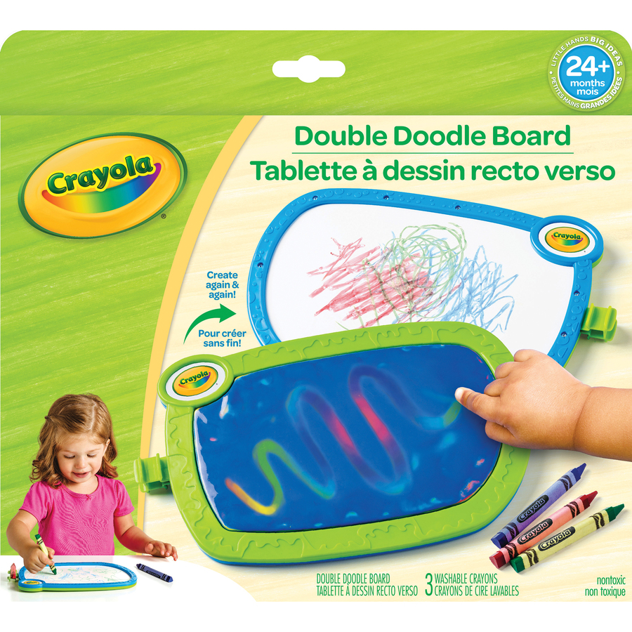Crayola Double Doodle Board - Skill Learning: Creativity, Tactile Exploration, Writing, Shape - 2+ - 1 Each - Creative Play - CYO68160