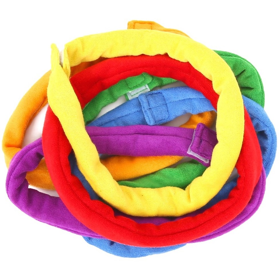 Fun and Function Break-Away Bite Bands - Skill Learning: Motor Skills, Sound, Chewing - 3 Year & Up - 6 Pieces - Red, Yellow, Orange, Green, Blue, Purple - Oral & Auditory Regulation - FAFCF7539