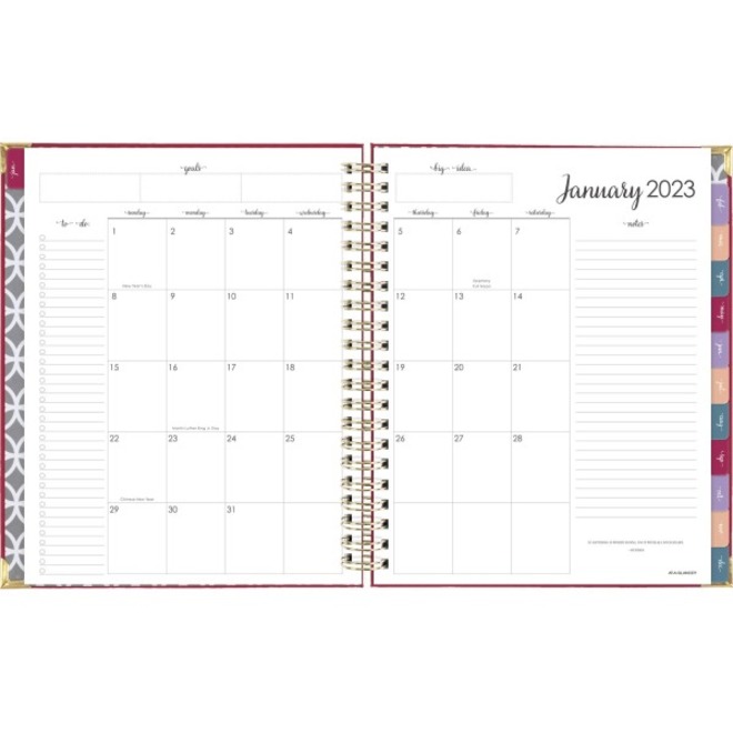 AtAGlance Harmony 20232024 Hardcover Weekly Monthly Planner, Berry