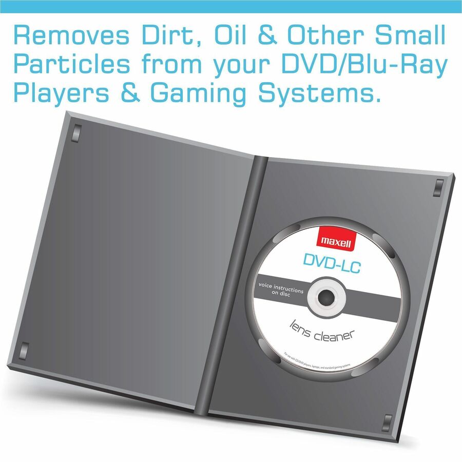 Maxell DVD-LC DVD Lens Cleaner - For Blu-ray Disc Player, DVD Player - Easy to Use - 1 Each