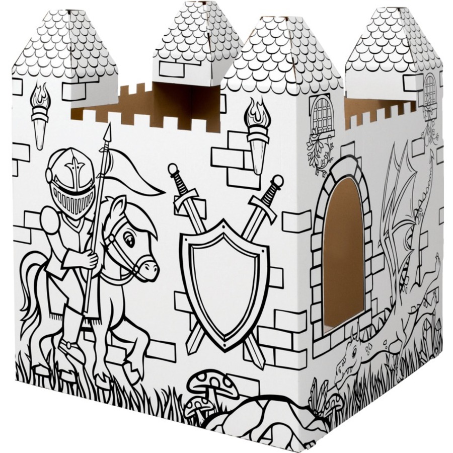 Bankers Box At Play Castle Playhouse - Cardboard - Creative Learning - FEL1231401