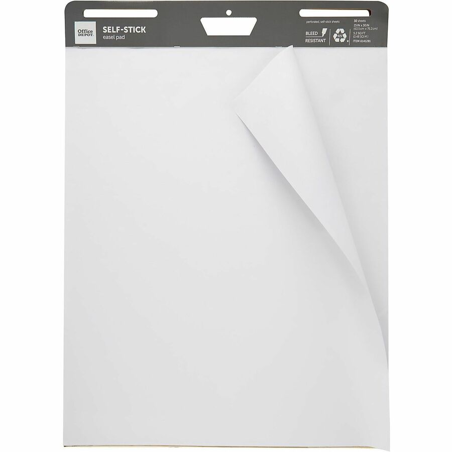 Office Depot® Brand SelfStick Easel Pad, 25" x 30" , 30 Sheets, 80