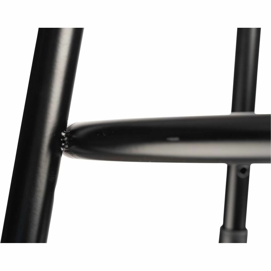 National Public Seating 6400 Series Heavy-Duty Padded Stools - Black Seat Color - Vinyl, Medium Density Fiber (MDF) Seat Material - Black Frame Color - Steel Frame Material - Four-legged Base - Black - Plush - 1 Each