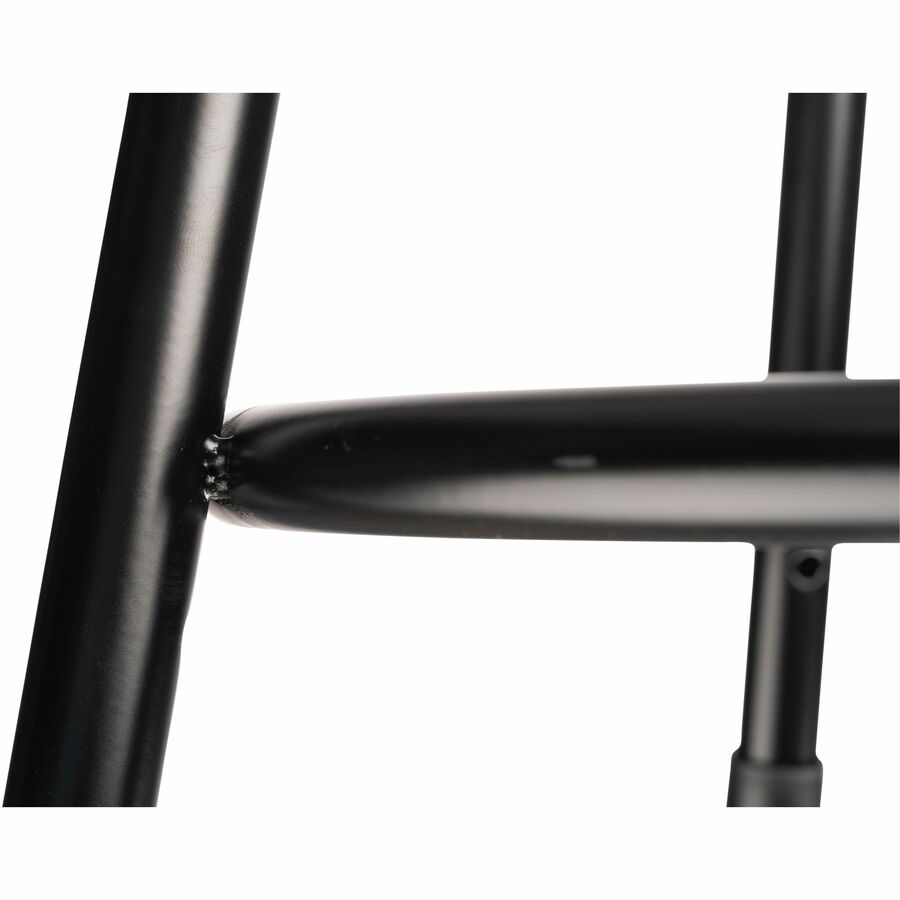 National Public Seating 6400 Series Heavy-Duty Padded Stools - Black Seat Color - Vinyl, Medium Density Fiber (MDF) Seat Material - Black Frame Color - Steel Frame Material - Four-legged Base - Black - Plush - 1 Each