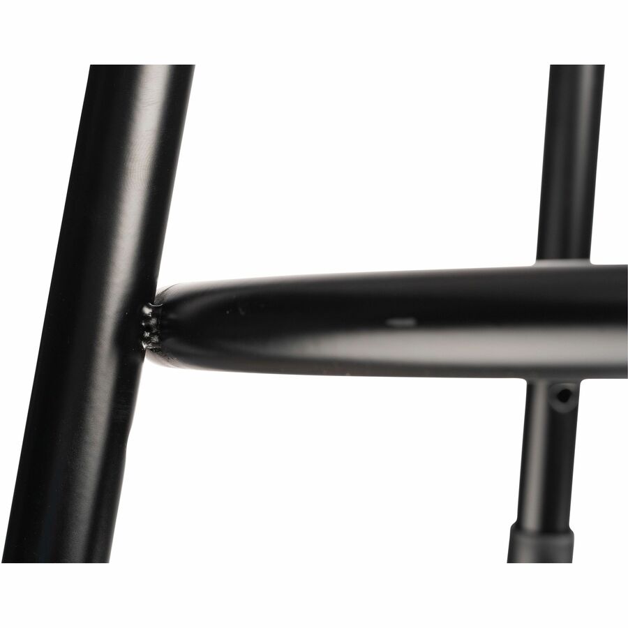 National Public Seating 6400 Series Heavy-Duty Padded Stools - Black Seat Color - Vinyl, Medium Density Fiber (MDF) Seat Material - Black Frame Color - Steel Frame Material - Four-legged Base - Black - Plush - 1 Each