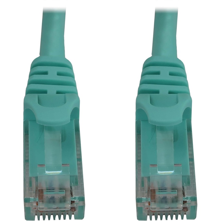 Eaton Tripp Lite Series Cat6a 10G Snagless Molded UTP Ethernet Cable (RJ45 M/M), PoE, Aqua, 15 ft. (4.6 m)