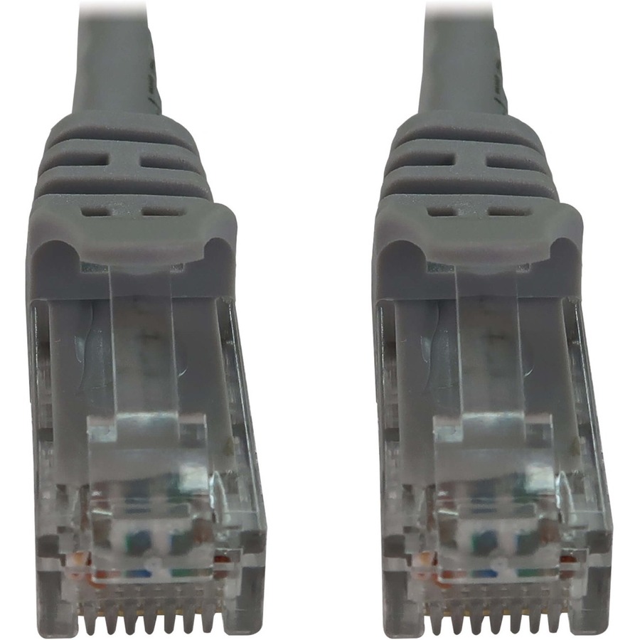 Eaton Tripp Lite Series Cat6a 10G Snagless Molded UTP Ethernet Cable (RJ45 M/M), PoE, Gray, 15 ft. (4.6 m)