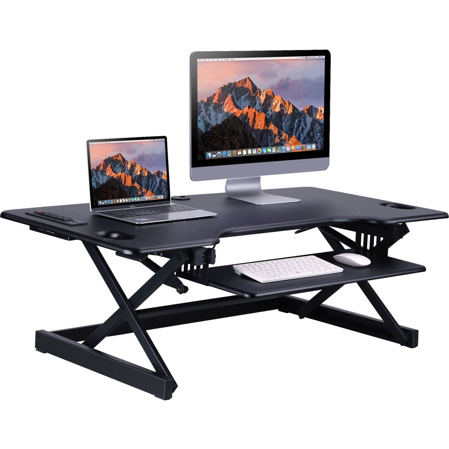 Rocelco Multipurpose Desktop Riser - 20.41 kg Load Capacity - Desktop - Black = RCL829532