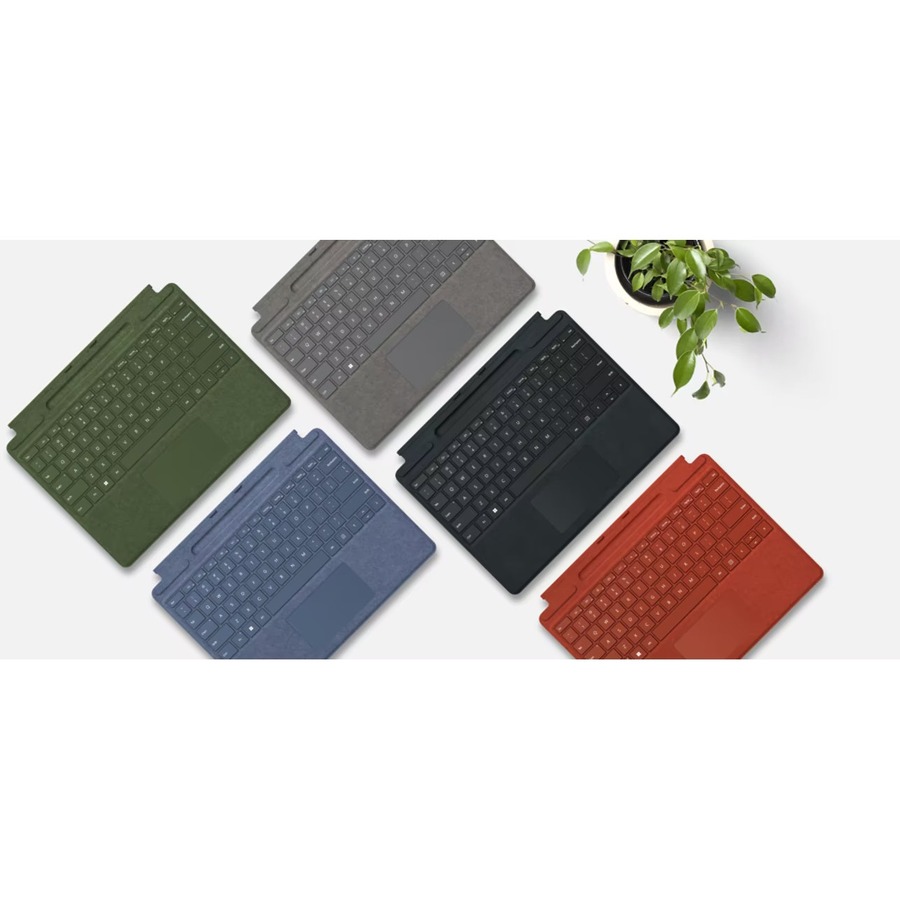 Microsoft Signature Keyboard/Cover Case Surface Pro 8, Surface Pro 9, Surface Pro X Tablet, Stylus - Forest Green