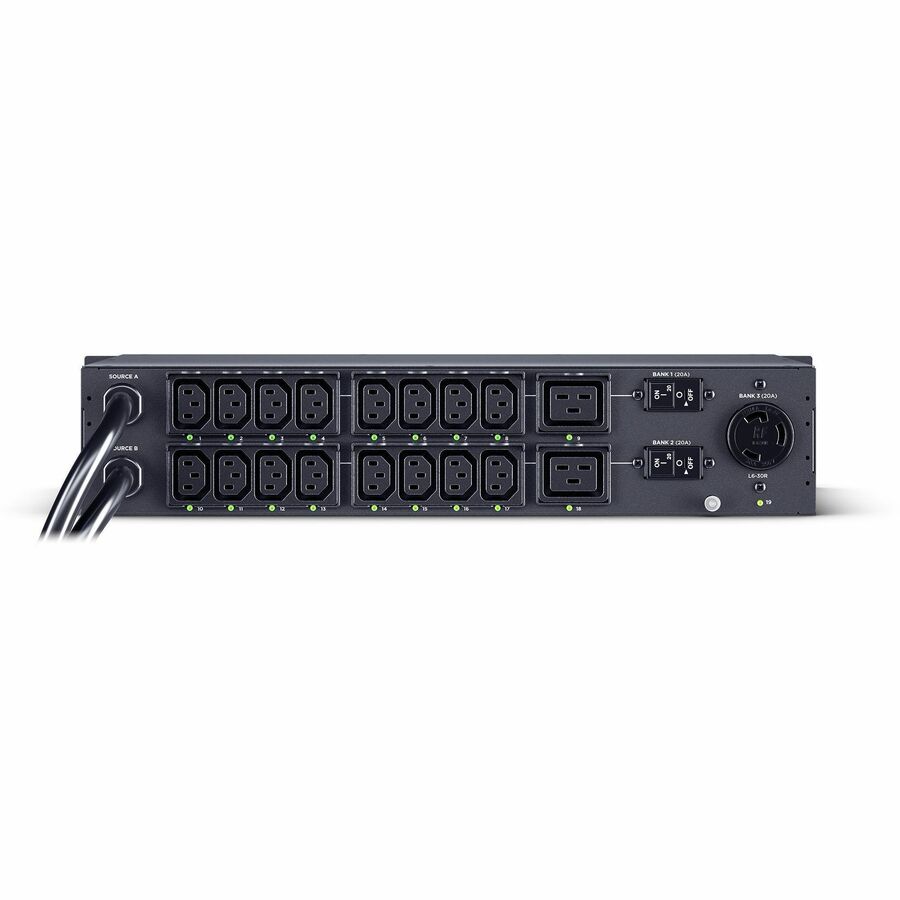 CyberPower PDU44007 Single Phase 240 - 200 VAC 30A Switched ATS PDU