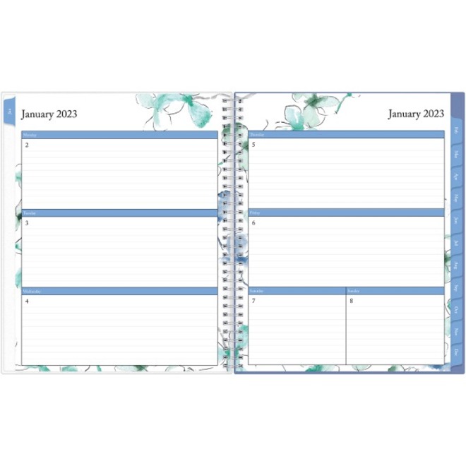 Blue Sky™ Weekly/Monthly Planner, 81/2” x 10”, Lindley Frosted