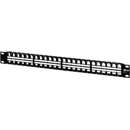 Tripp Lite by Eaton 48-Port 1U Rack-Mount Unshielded Blank Keystone/Multimedia Patch Panel, RJ45 Ethernet, USB, HDMI, Cat5e/6