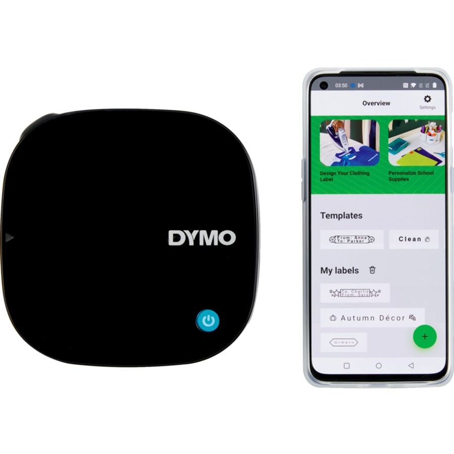 Dymo Letratag Bluetooth Labeler - 5 Font Size - 15 Text Style - Label, Tape - Battery - 4 Batteries Supported - AA - Black - Portable, Lightweight, Underline - for Home, Office = DYM2179979