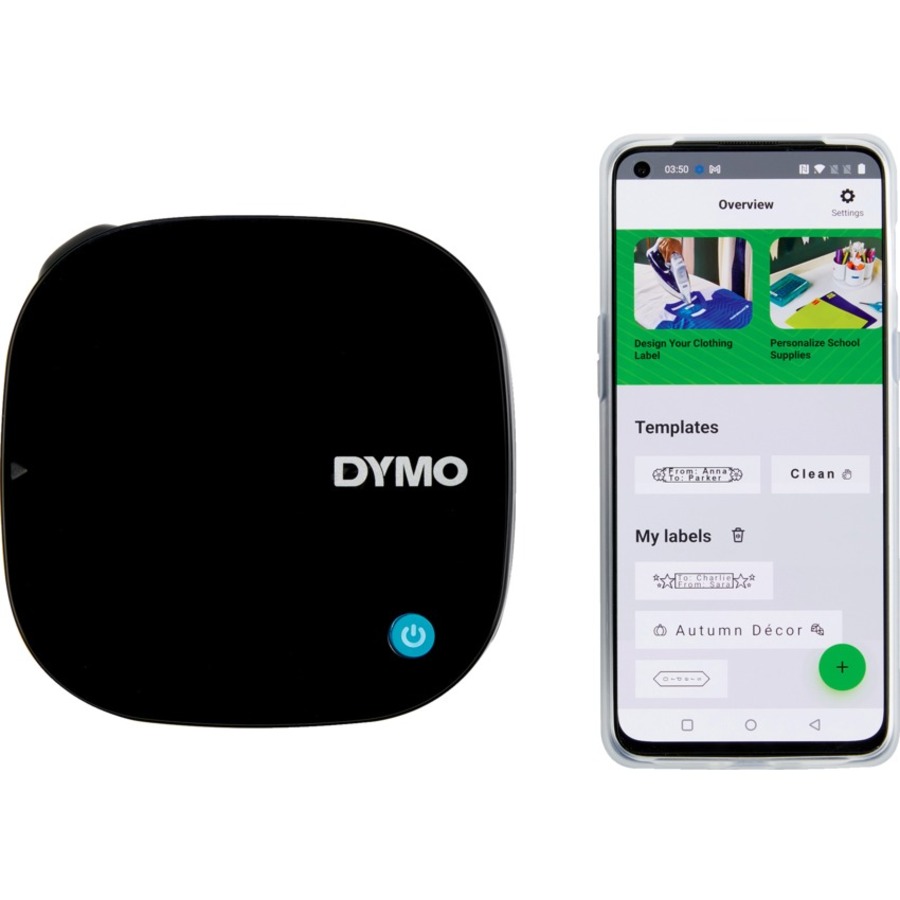 Dymo Letratag Bluetooth Labeler - 5 Font Size - 15 Text Style - Label, Tape  - Battery - 4 Batteries Supported - AA - Black - Portable, Lightweight,  Underline - for Home, Office - Kopy Kat Office