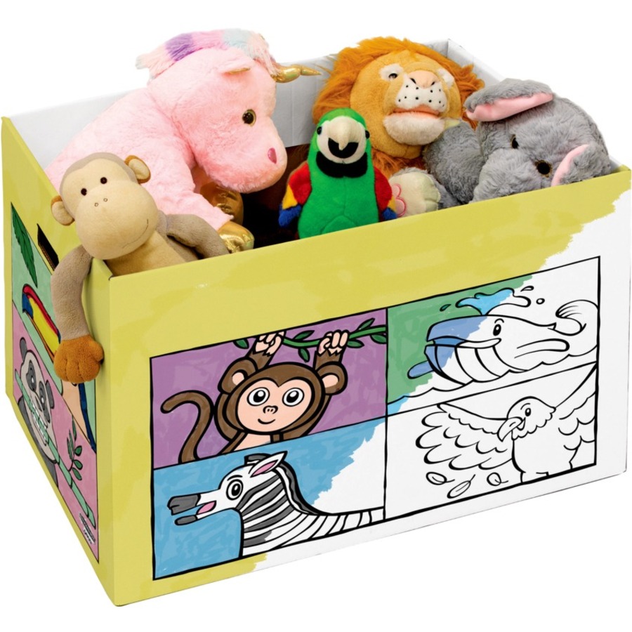 Bankers Box At Play Animal Toy Box - External Dimensions: 18" Width x 18" Depth x 28" Height - Single/Double Bottom Wall - For Stuffed Animal Toy, Book, Blanket, Pillow, Clothes, Toy - 1 Each - Storage Boxes & Containers - FEL1231701
