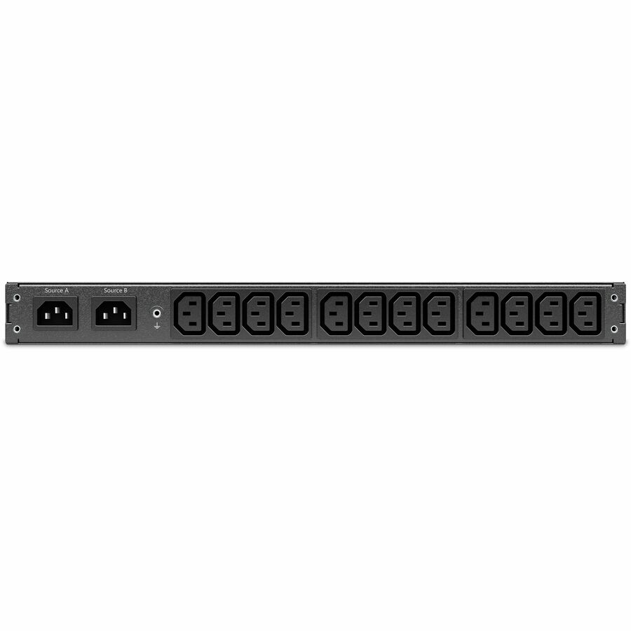 APC Netshelter Rack Automatic Transfer Switch, 1U, 10A, 230V, C14 IN, 12 C13 OUT, 50/60Hz