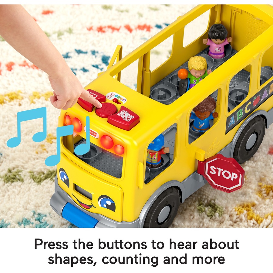 Fisher-Price Little People Toddler Learning Toy, Big Yellow School Bus Musical Push Toy - 1-5 Year Age - 1 Each - Yellow