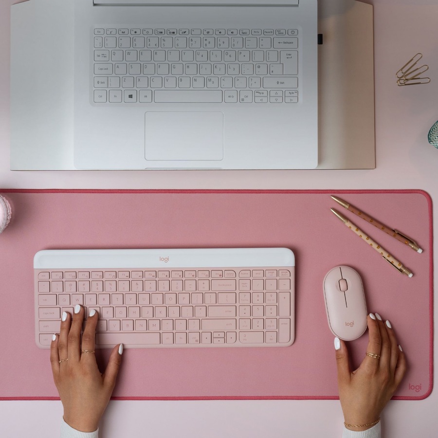 Logitech Slim Wireless Keyboard and Mouse Combo MK470 (Rose)