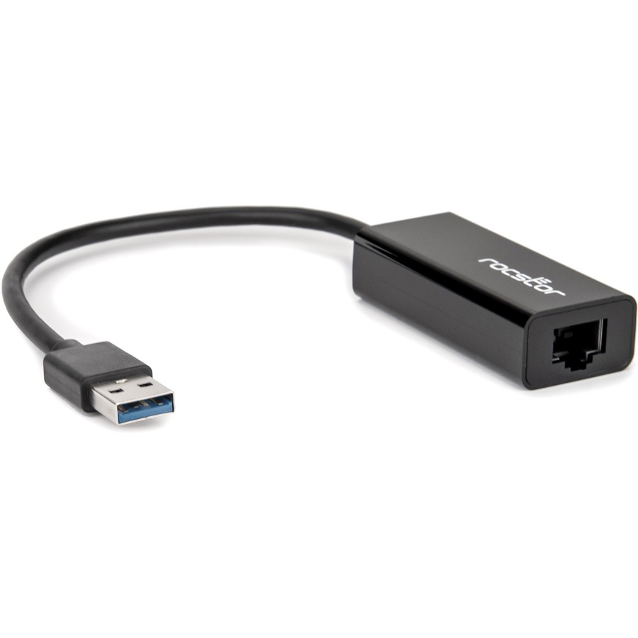 Rocstor USB (3.0) Type-A To Gigabit Ethernet (RJ45) Network Adapter - Black