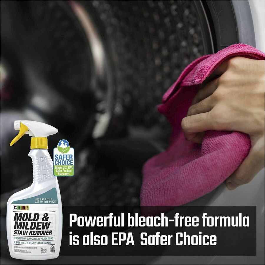 CLR Mold & Mildew Foaming Stain Remover Spray, Bleach-Free Cleaner, 32 fl oz