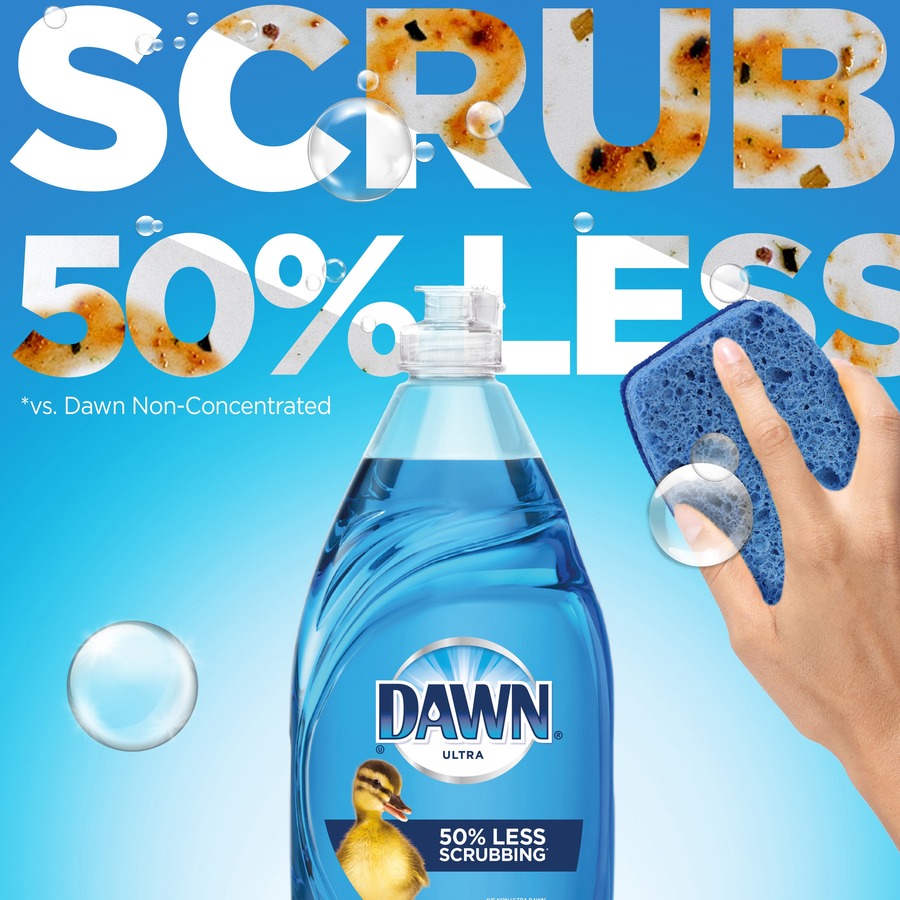Dawn Ultra Dish Liquid Soap - Concentrate - 7.5 fl oz (0.2 quart) - Original Scent - 18 / Carton - Blue