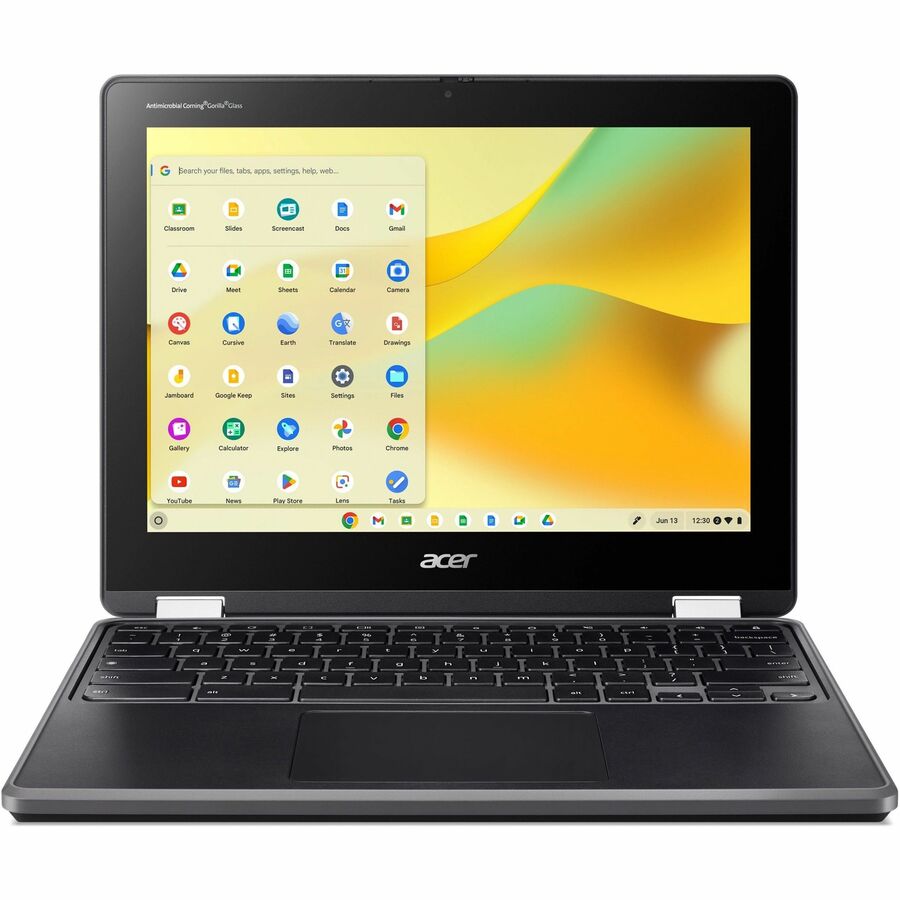 Acer Chromebook Spin 512 R856TN R856TN-P20G 12" Touchscreen Convertible 2 in 1 Chromebook - HD+ - 60 Hz - Intel N-Series N200 - 8 GB - 64 GB Flash Memory - English (US) Keyboard - Shale Black