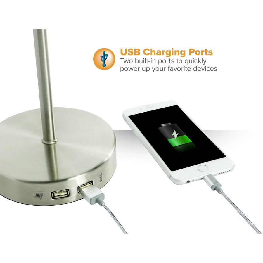 Picture of Bostitch Adjustable USB Desk Lamp, Gray