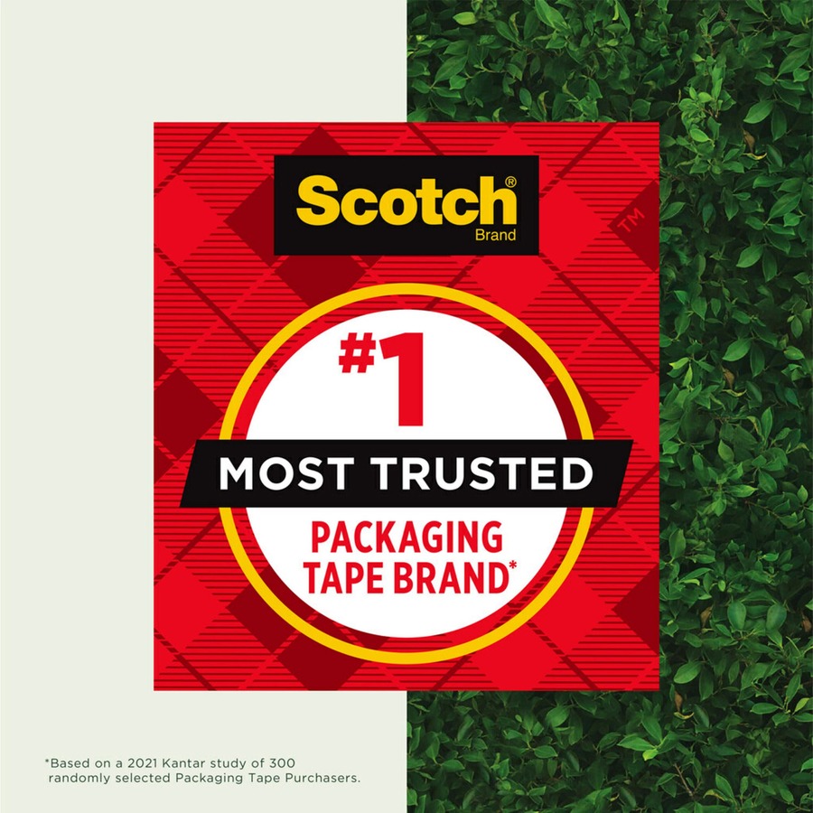 Scotch Box Lock Packaging Tape Refill - 25 yd Length x 1.88" Width - 8 / Carton - Brown
