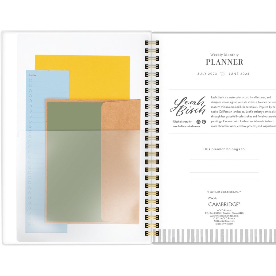 Cambridge Leah Bisch Weekly Monthly Planners - Planners | ACCO Brands ...