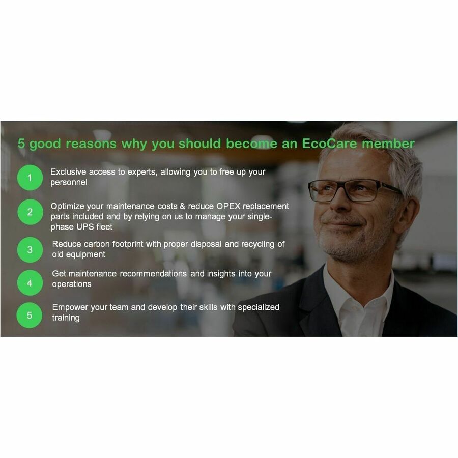 EcoCare Advanced for Single-Phase UPS, 5 years membership, L05