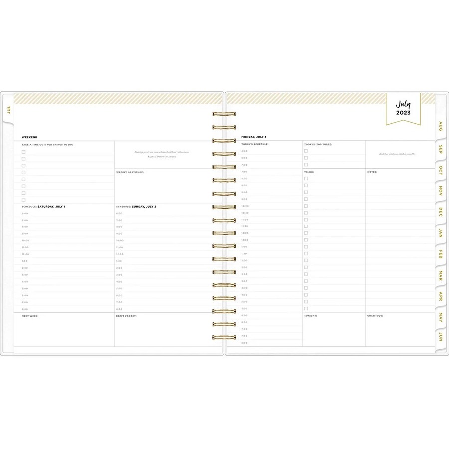 Day Designer 20232024 Black Stripe 8x10 Daily Planner Day Designer