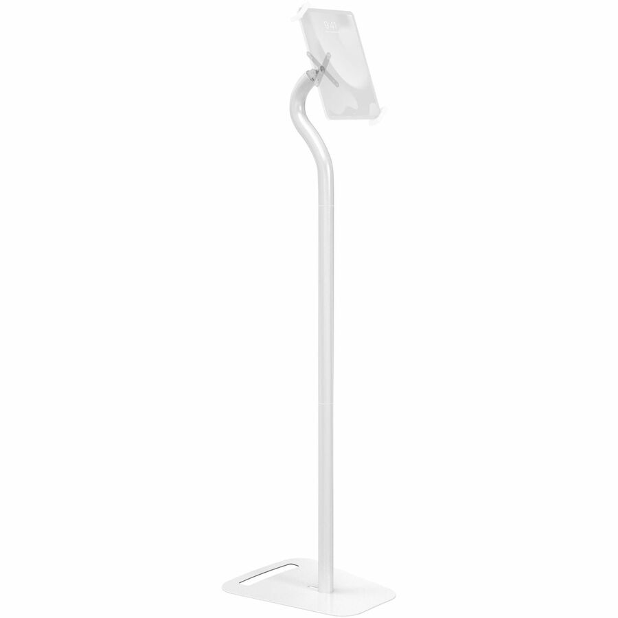 CTA Digital Premium Security Swan Neck Floor Stand with VESA Plate (White)