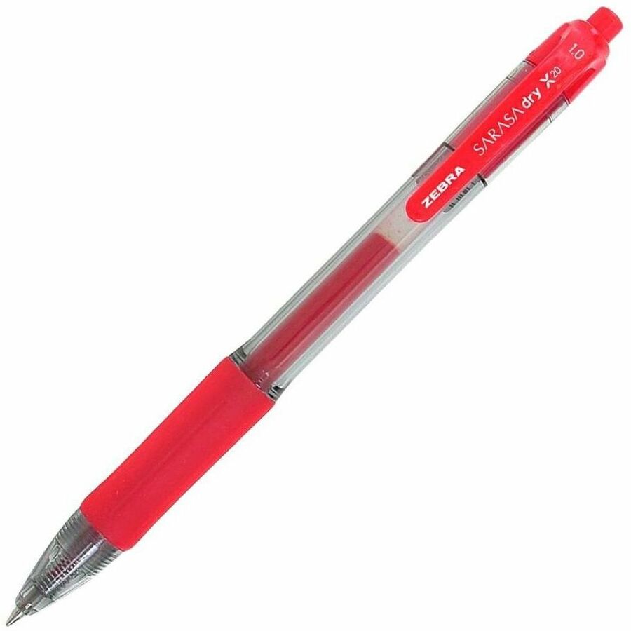 Zebra Pen Sarasa Gel Retractable Pens - Bold Pen Point - 1 mm Pen Point Size - Refillable - Retractable - Red Pigment-based Ink - Translucent Barrel - Gel Ink Pens - ZEB46630