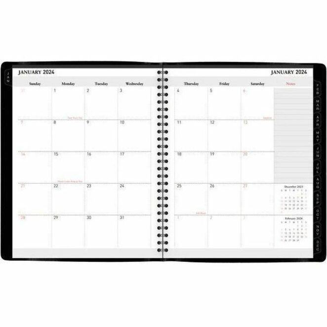 Office Depot 13Month Monthly Planner, 7" x 9" , Black, January 2024 To