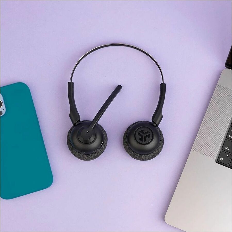 JLab Go Work Pop wireless headset in black for business calls — alternate view 1